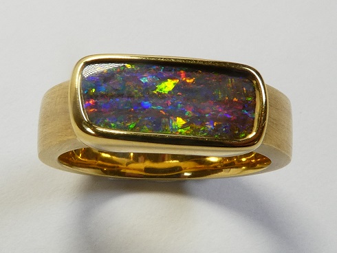 Opal Ring Gold mehrfarbig id 100652